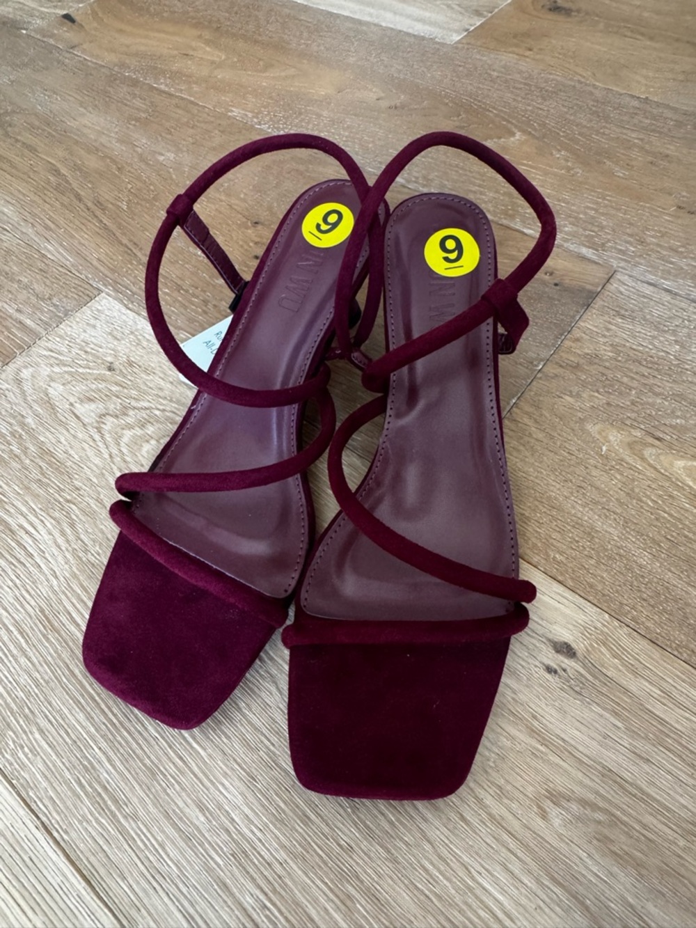 Jason Wu Burgundy Strappy Square-Toe Heels